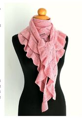 Описание по вязанию шали спицами "Waves"