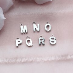 УЦЕНКА!!! Буква M родий, 8 мм, 1 шт, У015