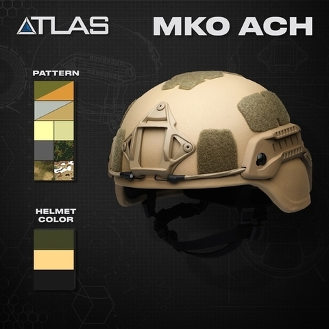 Шлем ATLAS Mk0 АСН Стандарт цвет Черный
