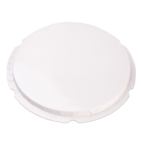 Прозрачная коробка для торта с пьедесталом (аквариум) 30*44,5 см, круглая белая