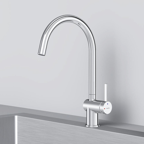 AM.PM Func F8F07000 Смеситель для кухни высокий с С-изливом, хром