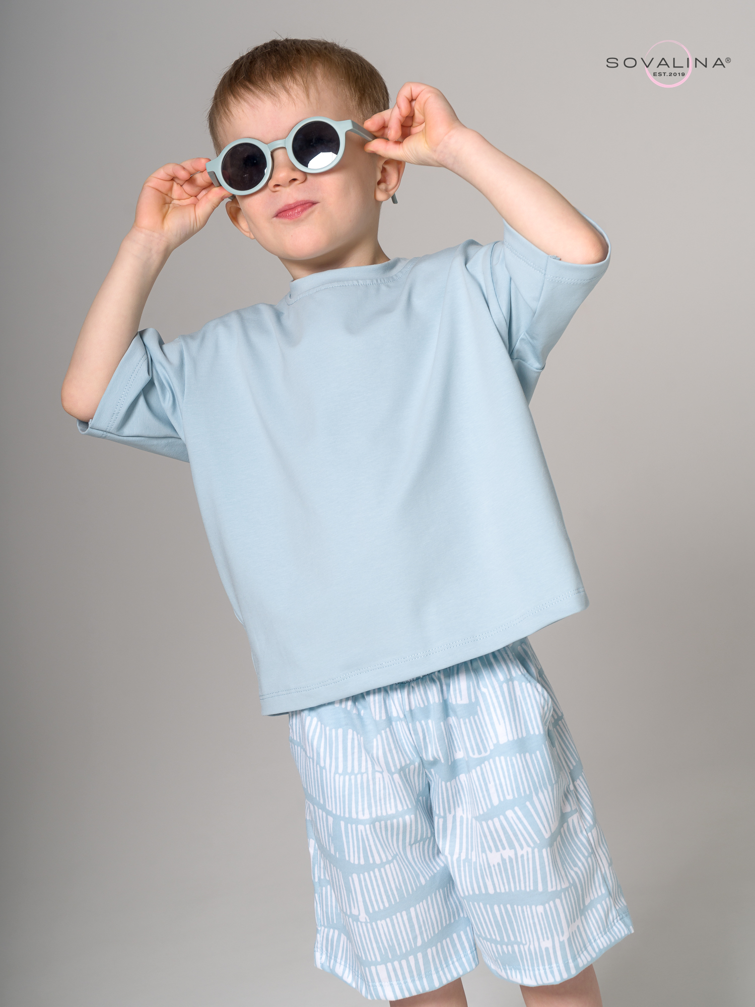 Костюм Light men бирюза-белые волны MAX