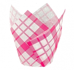 Форма Тюльпан красная клетка 20 шт.