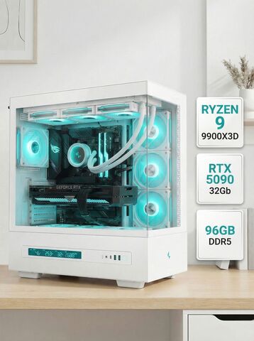 Игровой компьютер (системный блок) AMD Ryzen 9 9900X3D / NVIDIA GeForce RTX 5090 (32 Гб) / 96GB DDR5 / SSD 3TB / 1200W