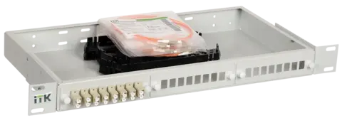 ITK 1U кросс укомплектованный: SC (duplex) 12шт; (OM2)