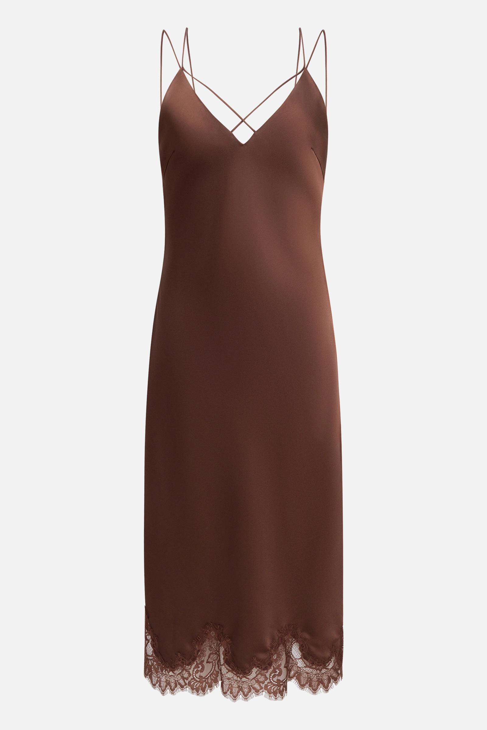 Платье-комбинация с кружевом