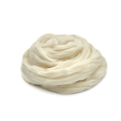 Шерсть для валяния "ТРО", полутонкая шерсть, 100г, суровый