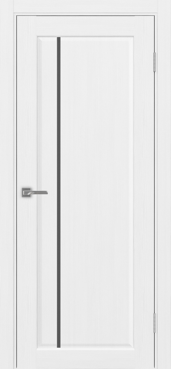 Дверь межкомнатная Оптима Порте Сицилия 711.12, цвет белый лед, экошпон, стекло графит