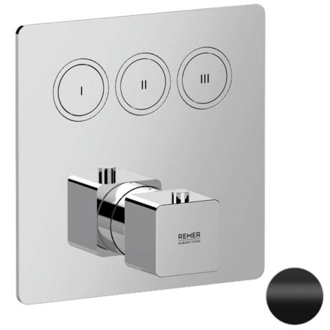 Remer AU99D3KBNO Смеситель термостатический для душа Remer Absolute AU99D3KBNO, черный матовый