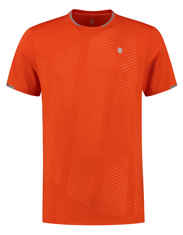 Теннисная футболка K-Swiss Tac Hypercourt Shield Crew 2 - spicy orange