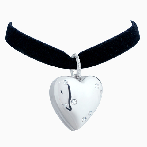 Серебряный кулон "HEART" с фианитами