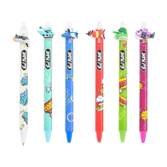 
          Ручка гелевая, пиши-стирай, автоматическая, Basir, синие чернила, серия "Игровая армия", цветной корпус с фигуркой, 36 шт