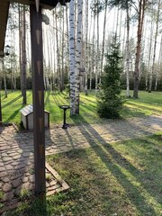 Дождевая цепь «Конус», медный молотковый