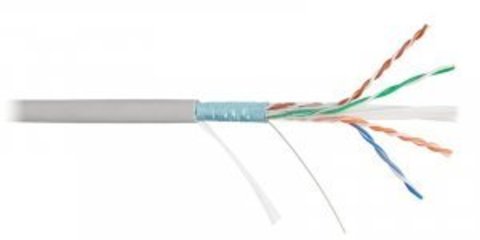 Кабель NIKOLAN F/UTP 4pair, Cat6, Solid, In, PVC (4240A-GY) (305м.)