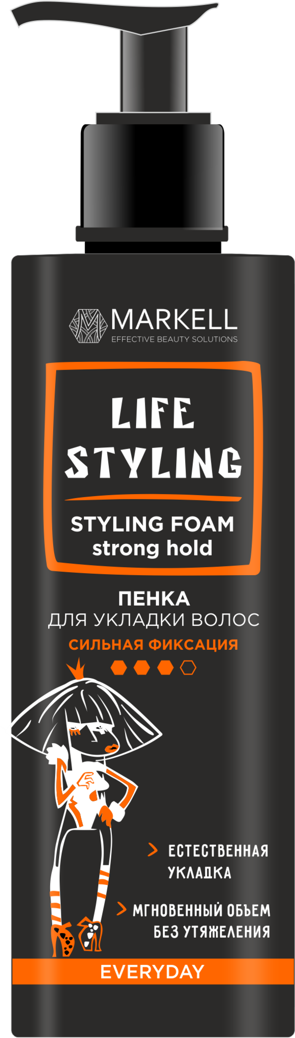 MARKELL Life Styling Пенка для укладки волос сильная фиксация 195мл
