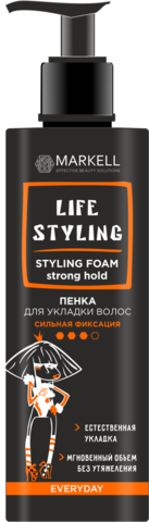 MARKELL Life Styling Пенка для укладки волос сильная фиксация 195мл