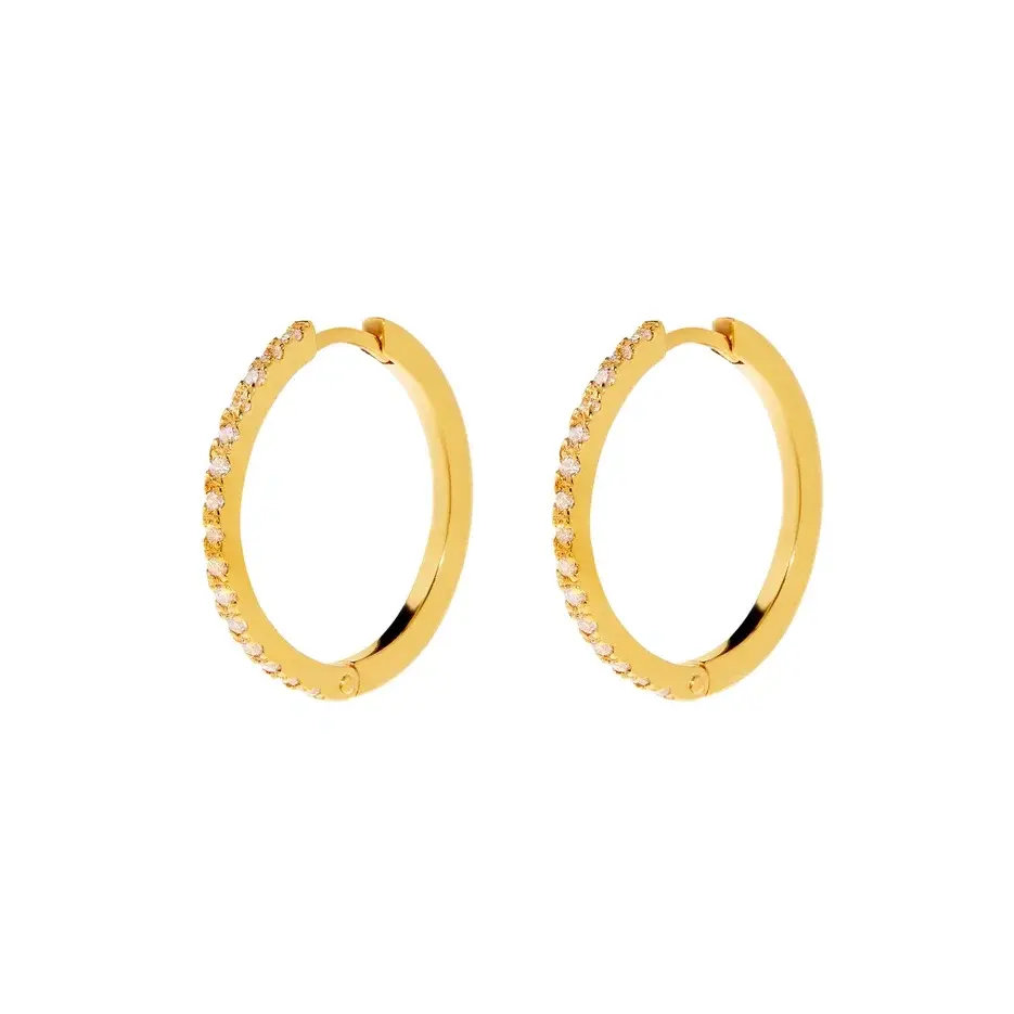 

Серьги Clear Row Earrings -Gold