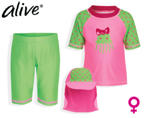 Комплект для девочки Alive футболка + шорты + панама