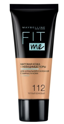 Maybelline Fit Me тональный крем матовая кожа + невидимые поры №112 теплый беж