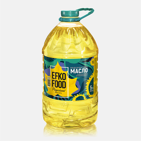 Масло подсолнечное EFKO FOOD professional, 5 л