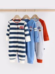 Комбинезон / Cлип для малышей Next N26-368, 3 шт., Синий, Серый