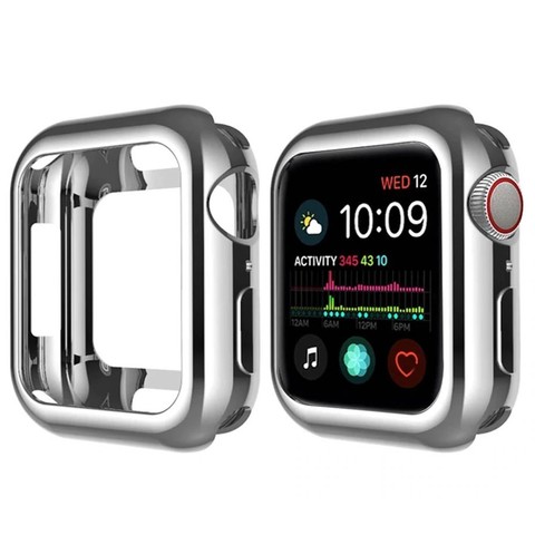 Силиконовый чехол Gloss Case для Apple Watch 42 мм (Серебристый)