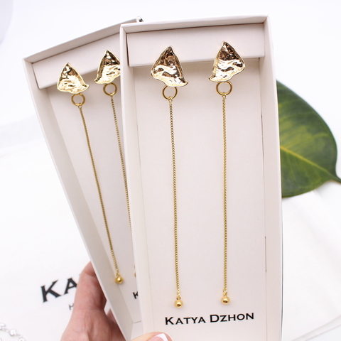 Серьги-цепочки Katya Dzhon Jadore gold