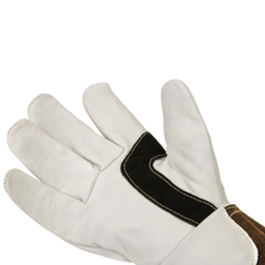 Краги из козьей кожи START Argon (коричнево-белые)