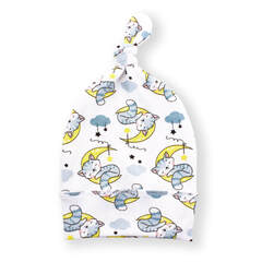 Шапочка с узелком (котята на луне)