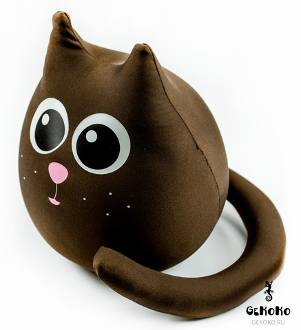 Мягкая игрушка-подушка Gekoko «Кот шоколадный большой» 4