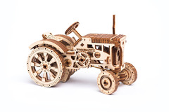 Фермерский трактор от Wooden City - сборная механическая модель, деревянный конструктор, 3D пазл, сельскохозяйственная техника