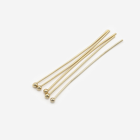 Пины с шариком средней жесткости, 50*0,6мм, позолота