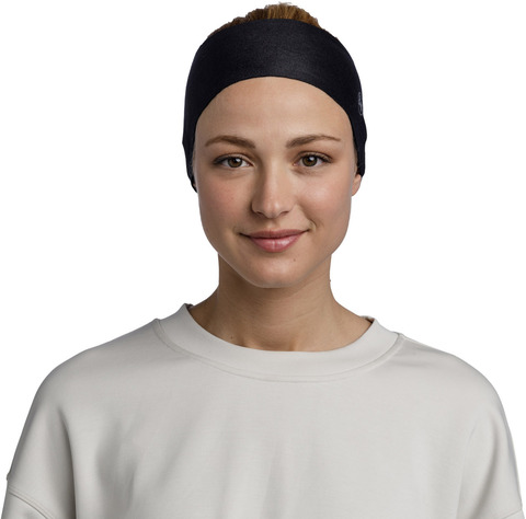 Картинка повязка Buff Headband Thermonet Solid Black - 2