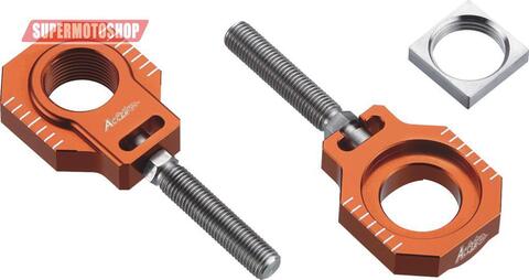 AB-27 Orange Фиксатор оси с регулировочным болтом AB-27 KTM SX/SX-F/EXC/, оранжевый