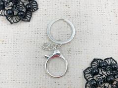 Брелок для ключей, d 2,5 см, L 6 см, светлый никель