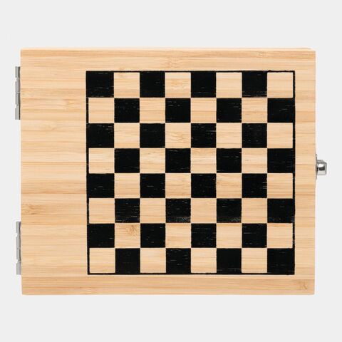 Набор для вина BAMBOO CHESS с игрой в шахматы
