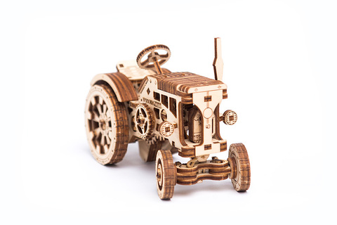 Фермерский трактор от Wooden City - сборная механическая модель, деревянный конструктор, 3D пазл, сельскохозяйственная техника