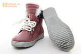Зимние ботинки для девочек из натуральной кожи на меху Лель на молнии и шнурках, цвет ириc. Изображение 7 из 13.