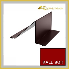 Планка снегозадержателя 20*95*90*30мм 0.45мм RALL 3011- Красно-коричневый  2м