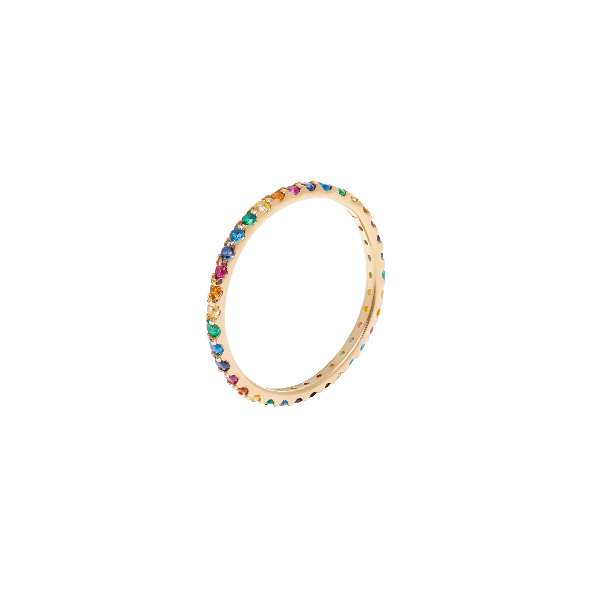 VIVA LA VIKA Кольцо Pave Tiny Ring – Gold Rainbow