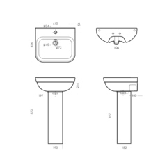Умывальник пьедестальный Next 60
