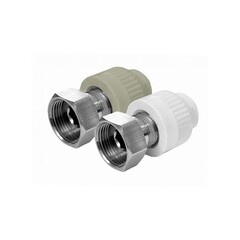 Муфта комбинированная с накидной гайкой Valfex, DN 20, PN 25, G-3/4'', серая