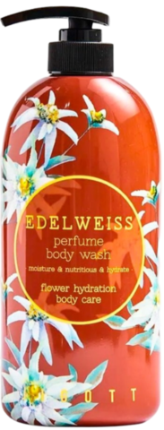 Jigott Edelweiss Perfume Body Wash Гель для душа парфюмированный с экстрактом эдельвейса