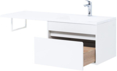 Aquanet 236916 Тумба Токио 58 подвесная 1 ящик цвет белый глянец (236916)