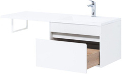 Aquanet 236916 Тумба Токио 58 подвесная 1 ящик цвет белый глянец (236916) фото