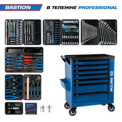 KING TONY (9G38-100MRB) Набор инструментов 204 предмета, "BASTION", в синей тележке