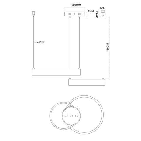 Основание для подвесного светильника Favourite Canopy 4591-180-2CH