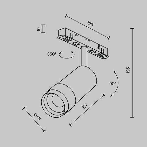 Трековый светильник Maytoni Focus zoom TR211-1-12W3K-Z-W