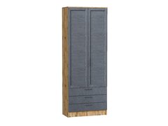 Шкаф двухстворчатый Стиль ШК-803 с ящиками Graphite Softwood Дуб Вотан