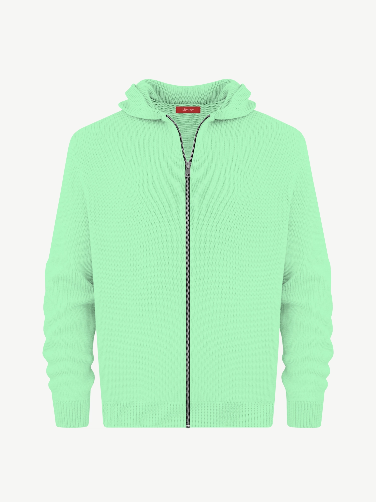 Толстовка на замке из мягкой шерсти